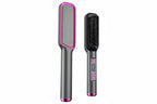 Luxé Ion Hair Straightening Comb showcasing sleek design and multifunctional features for smooth, shiny hair.