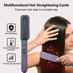 Luxé Ion Hair Straightening Comb with multifunctional features for effortless styling, anti-scald design and adjustable settings.